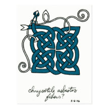 Chrysotile Asbestos Fibre postcard