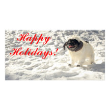 Chubbs The Wampug Happy Holidays Card Photo Card Template