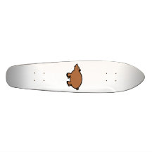 Chubby brown bear skate board deck