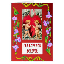 Chubby cherubs and a heart greeting cards