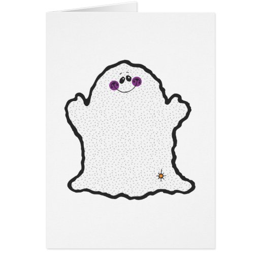 chubby ghost greeting card