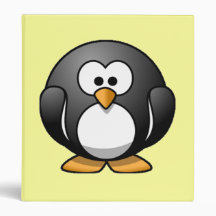Chubby Penguin Vinyl Binders