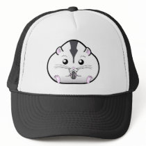 Chubby Semi White Russian Dwarf Hamster Trucker Hat