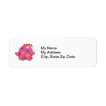 Chubby Triceratops Cartoon Dinosaur Return Address Labels
