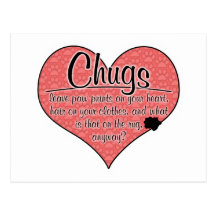 Chug Paw Prints Dog Humour Post Cards