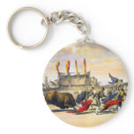 Chulos Playing the Bull Keychain