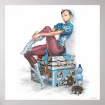 Chun-Li Tying Shoe Posters