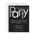 Chunky Black and White Engagement Party Invitation