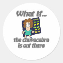 chupacabra round stickers