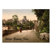 Church and Old Town, Royat, Auvergne, France Business Card Template