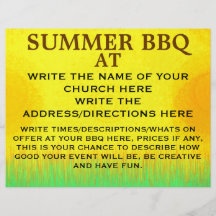 CHURCH BBQ FLYER