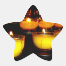 Church Candles Star Stickers