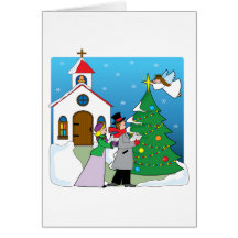 Church Carolers Cards