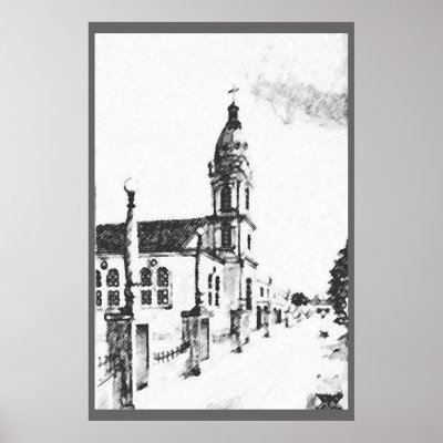 Church image in charcoal by Kenelp