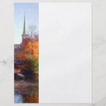 Church in autumn full colour flyer