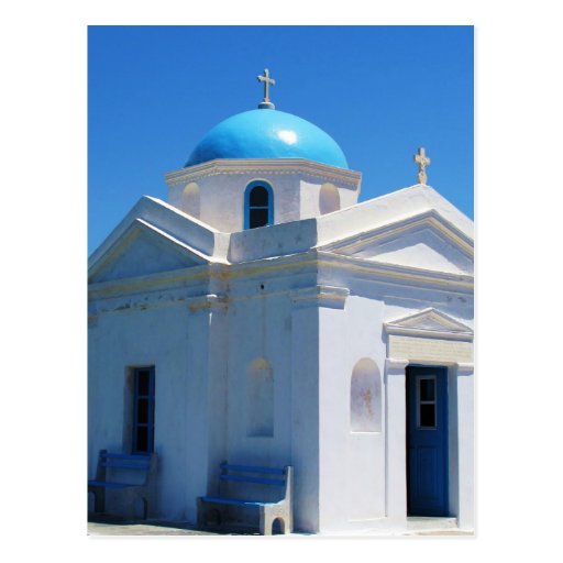 Church in Mykonos Post Card