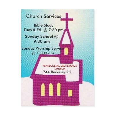 church invitations postcards by pastormullins