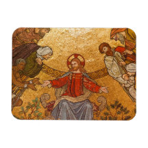 Church Mosaic - Jesus Christ Rectangular Magnet