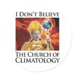 church_of_climatology round stickers