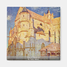 Church Of Moret, By Sisley Alfred Fridge Magnets