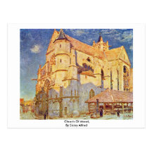 Church Of Moret, By Sisley Alfred Post Card