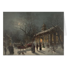 Church on Christmas Eve Cards