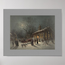 Church on Christmas Eve Posters