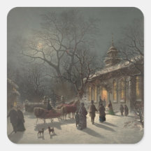 Church on Christmas Eve Sticker