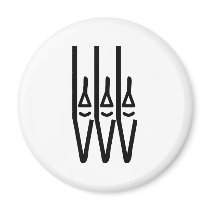 church organ pipes icon refrigerator magnet