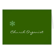 Church Organist Snowflake Card