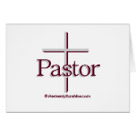 Church Pastor Grey Cross cards