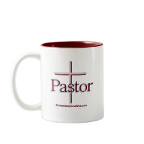 Church Pastor Grey Cross Mugs