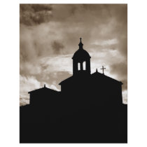 Church silhouette personalized flyer