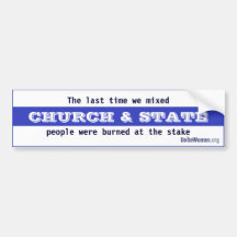 Church & State Bumper Stickers
