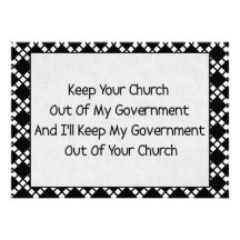 Church State Separation Custom Announcements