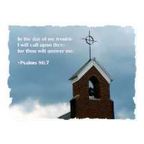 Church Steeple in a Storm Psalms Poster posters