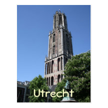 Church tower postcard