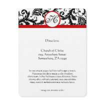 Church Wedding Reception Direction Card