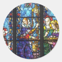 Church Windows 001 Round Stickers