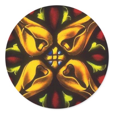 Church Windows 97 Round Stickers by mickeyelvis128