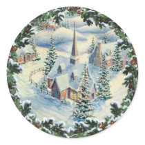 CHURCH & WREATH by SHARON SHARPE Stickers