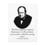 Churchill and Funny Quote Post Card