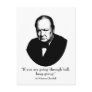 Churchill and Quote Postcard