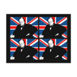 Churchill and Union Jack Post Card