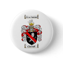 CHURCHILL FAMILY CREST -  CHURCHILL COAT OF ARMS PINBACK BUTTONS