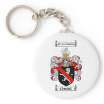 CHURCHILL FAMILY CREST -  CHURCHILL COAT OF ARMS KEYCHAIN