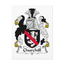 Churchill Family Crest Postcards