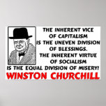 Churchill : Le socialisme est misère ! Posters