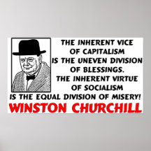Churchill: Socialism Is Misery! Posters