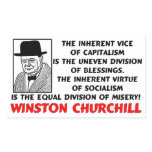 Churchill: Socialism Is Misery! stickers
